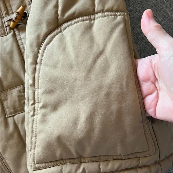 Andy John’s Barn coat jacket tan with zip toggle buttons Vintage size 10 - Picture 13 of 14